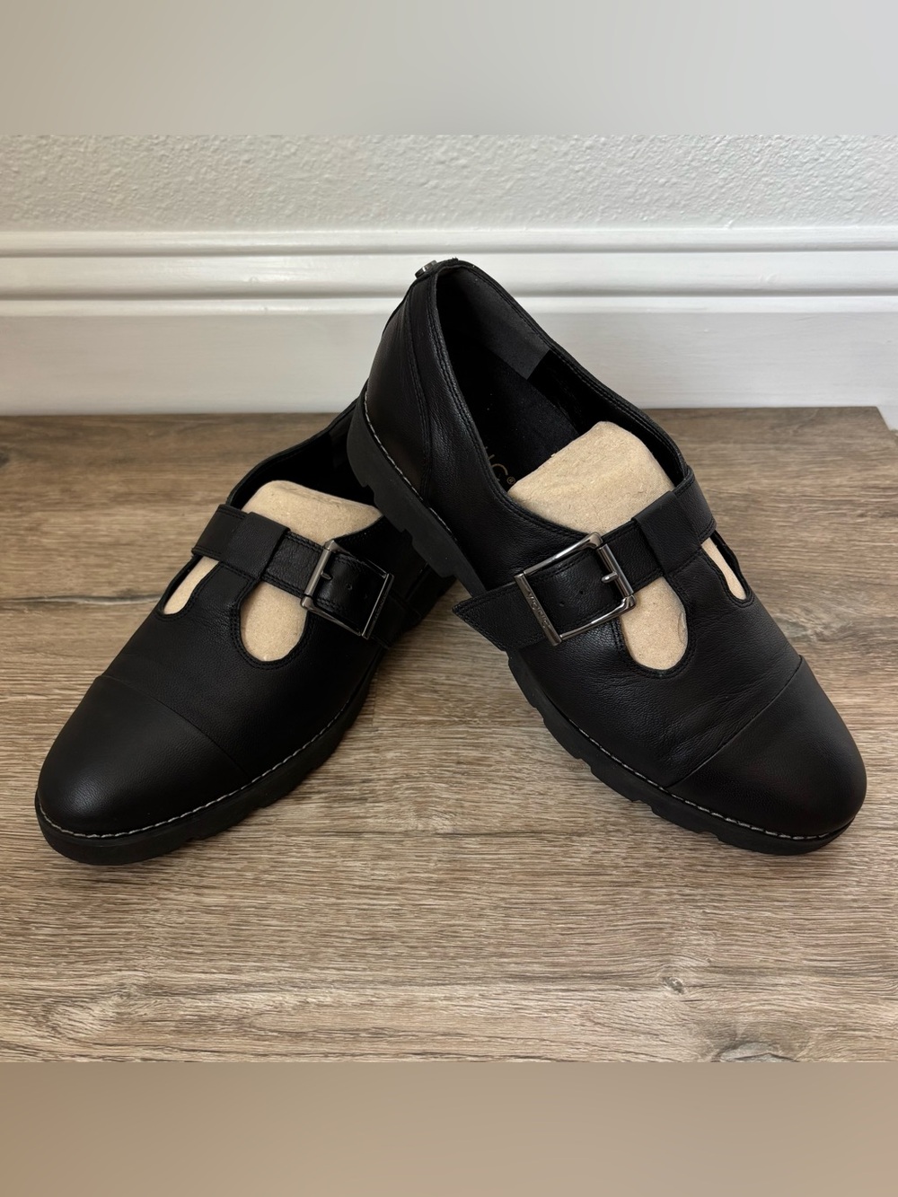 Vionic Carmen Black Leather Mary Jane Shoes Flats Size 9 - Picture 14 of 14
